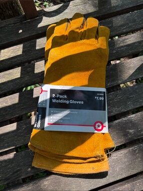 Premium Yellow Suede Welding Gloves - 2 Pack